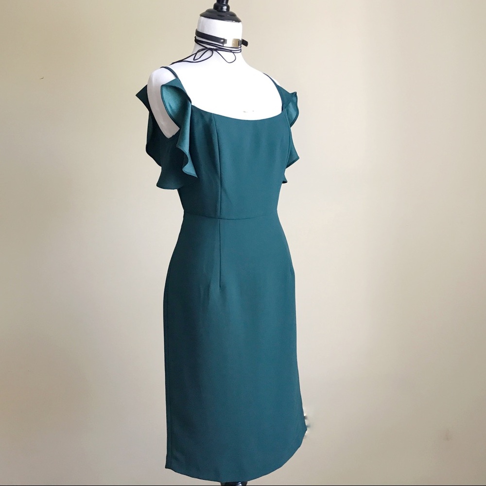 Nanette Laporte Evergreen Ruffle Sleeve Dress